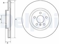 DELPHI Tarcza Ham. Przod Bmw X1 F48 14- (bg4780c)