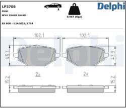 DELPHI Sada brzdových platničiek kotúčovej brzdy DELPHI LP3708 (LP3708)