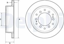 DELPHI Tarcza Ham. Tyl Toyota Landcruiser 10- (bg4747c)
