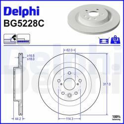 DELPHI Brzdový kotúč DELPHI BG5228C (BG5228C)