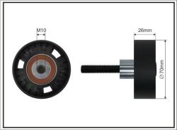 CAFFARO Vratná/vodiaca kladka rebrovaného klinového remeňa CAFFARO 359-55 SC (359-55 SC)