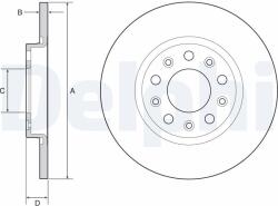 DELPHI Tarcza Ham. Jeep Cherokee 13- Tyl (bg4960c)