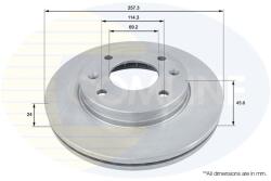 COMLINE Brzdový kotúč COMLINE ADC1042V (ADC1042V)