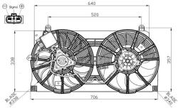 NRF Ventilátor chladenia motora NRF 47940 (47940)