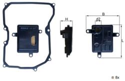 MAHLE Hydraulický filter automatickej prevodovky MAHLE HX 267D (HX 267D)