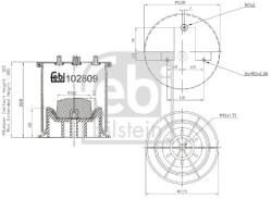 Febi Bilstein Mech pneumatického pruženia, vzduchové pruženie FEBI BILSTEIN 102809 (102809)