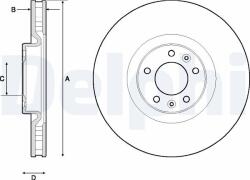 DELPHI Brzdový kotúč DELPHI BG4716C (BG4716C)