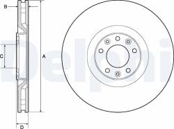 DELPHI Brzdový kotúč DELPHI BG4814C (BG4814C)