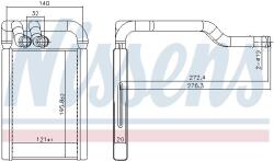 NISSENS Výmenník tepla vnútorného kúrenia NISSENS 707324 (707324)