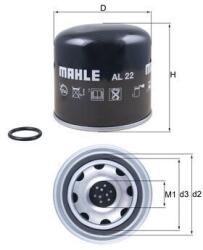MAHLE Patróna vysúšača vzduchu, pneumatický systém MAHLE AL 22 (AL 22)