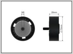 CAFFARO Vratná/vodiaca kladka rebrovaného klinového remeňa CAFFARO 500223 SC (500223 SC)