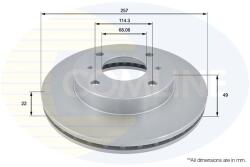 COMLINE Brzdový kotúč COMLINE ADC0219V (ADC0219V)