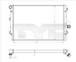 TYC Chladič motora TYC 702-0024-R (702-0024-R)