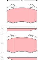 TRW Sada brzdových platničiek kotúčovej brzdy TRW GDB1537 (GDB1537)