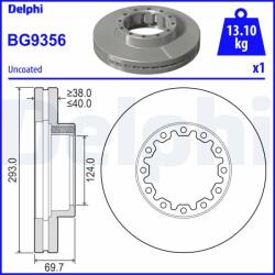 DELPHI Brzdový kotúč DELPHI BG9356 (BG9356)