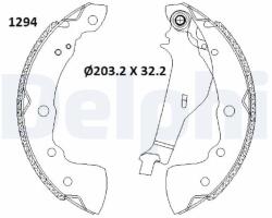 DELPHI Sada brzdových čeľustí DELPHI LS2181 (LS2181)