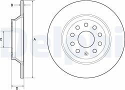 DELPHI Tarcza Ham. Tyl Audi A3 12- (bg4751c)