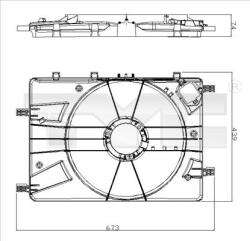 TYC Držiak, ventilátor chladiača TYC 825-0016-1 (825-0016-1)