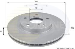 COMLINE Brzdový kotúč COMLINE ADC01100V (ADC01100V)