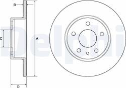 DELPHI Tarcza Ham. Alfa Romeo 147 Tyl (bg2386)