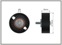 CAFFARO Vratná/vodiaca kladka rebrovaného klinového remeňa CAFFARO 11-09 SC (11-09 SC)