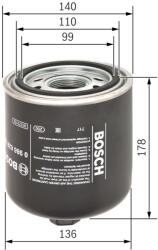 Bosch Patróna vysúšača vzduchu, pneumatický systém BOSCH 0 986 628 252 (0 986 628 252)