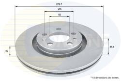 COMLINE Brzdový kotúč COMLINE ADC1408V (ADC1408V)