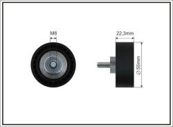 CAFFARO Vratná/vodiaca kladka rebrovaného klinového remeňa CAFFARO 500226 (500226)