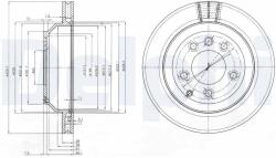 DELPHI Tarcza Ham. Vw Touareg 02- Tyl (bg3775c)