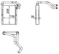 MAHLE Výmenník tepla vnútorného kúrenia MAHLE AH 273 000S (AH 273 000S)