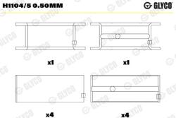 GLYCO Ložisko kľukového hriadeľa GLYCO H1104/5 0.50mm (H1104/5 0.50mm)