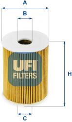 UFI Olejový filter UFI 25.091. 00 (25.091.00)