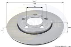 COMLINE Brzdový kotúč COMLINE - centralcar - 7 450 Ft