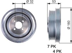 GATES Remenica kľukového hriadeľa GATES TVD1079 (TVD1079)