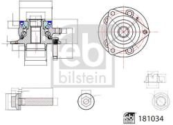 Febi Bilstein Súprava ložísk kolesa FEBI BILSTEIN 181034 (181034)