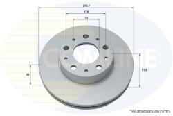COMLINE Brzdový kotúč COMLINE ADC2834V (ADC2834V)