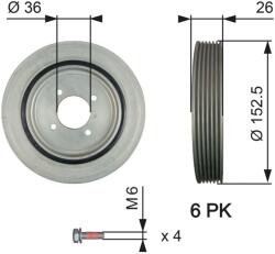GATES Remenica kľukového hriadeľa GATES TVD1011A (TVD1011A)