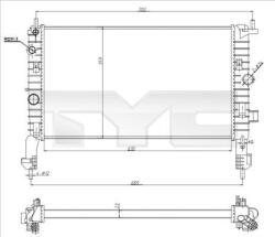 TYC Chladič motora TYC 725-0048-R (725-0048-R)