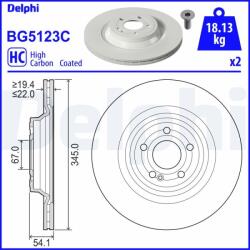 DELPHI Brzdový kotúč DELPHI BG5123C (BG5123C)