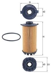 MAHLE Olejový filter MAHLE OX 1218D (OX 1218D)