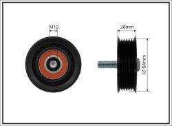 CAFFARO Vratná/vodiaca kladka rebrovaného klinového remeňa CAFFARO 500411 (500411)