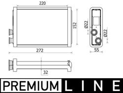 MAHLE Výmenník tepla vnútorného kúrenia MAHLE AH 37 000P (AH 37 000P)