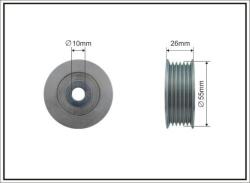 CAFFARO Vratná/vodiaca kladka rebrovaného klinového remeňa CAFFARO 500188 (500188)