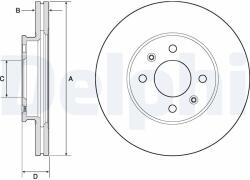 DELPHI Tarcza Ham. Przod Kia Rio 02- (bg4744c)