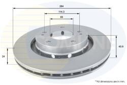 COMLINE Brzdový kotúč COMLINE ADC0370V (ADC0370V)