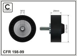CAFFARO Vratná/vodiaca kladka rebrovaného klinového remeňa CAFFARO 198-99 (198-99)