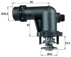 MAHLE Termostat chladenia MAHLE TM 15 105 (TM 15 105)