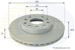COMLINE Brzdový kotúč COMLINE ADC2616V (ADC2616V)