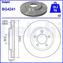 DELPHI Tarcza Ham. Chrysler Pacyfica Przod (bg4241)
