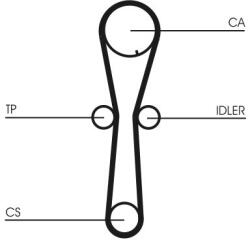 Continental Ctam Ozubený remeň CONTINENTAL CTAM CT954 (CT954)